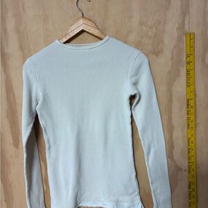 Gamine - Thermal Cream Long Sleeve Top